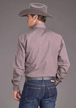 Load image into Gallery viewer, Stetson 2392 Garnet Geo (Wine) - Men's Western Shirt
