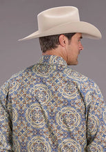 Load image into Gallery viewer, Stetson 2515 Summer Medallion (Blue) - Men's Western Shirt
