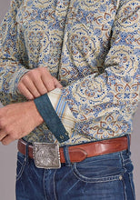 Load image into Gallery viewer, Stetson 2515 Summer Medallion (Blue) - Men's Western Shirt
