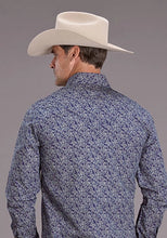 Load image into Gallery viewer, Stetson 2523 Vintage Prairie (Blue) - Men's Western Shirt
