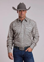Load image into Gallery viewer, Stetson 2952 Bandana Print (Grey) - Men's Western Shirt
