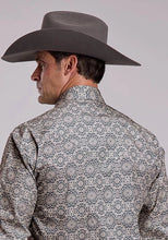 Load image into Gallery viewer, Stetson 2952 Bandana Print (Grey) - Men's Western Shirt
