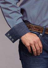 Load image into Gallery viewer, Stetson 2030 Diamond Neat (Blue) - Men's Western Shirt
