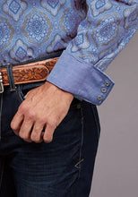Load image into Gallery viewer, Stetson 2031 Chambray Medallion (Blue) - Men's Western Shirt
