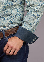 Load image into Gallery viewer, Stetson 2034 Tonal Paisley (Blue) - Men's Western Shirt
