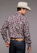 Load image into Gallery viewer, Stetson 2035 Country Paisley (Wine) - Men's Western Shirt
