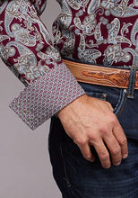 Load image into Gallery viewer, Stetson 2035 Country Paisley (Wine) - Men's Western Shirt
