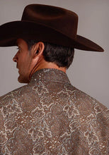 Load image into Gallery viewer, Stetson 1651 Leather Paisley (Brown) - Men's Western Shirt
