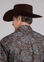 Load image into Gallery viewer, Stetson 2575 Fall Paisley (Brown) - Men's Western Shirt
