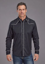 Load image into Gallery viewer, Stetson 2302 Rugged Twill (Black) - Men's Western Shirt
