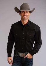 Load image into Gallery viewer, Stetson 4296 Solid (Black) - Men's Western Shirt
