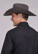 Load image into Gallery viewer, Stetson Solid Denim (Black) - Men's Western Shirt
