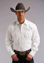 Load image into Gallery viewer, Stetson 0158 Optic Poplin (White) - Men's Western Shirt
