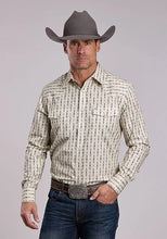 Load image into Gallery viewer, Stetson 2875 Southwest Stripe (Cream) - Men's Western Shirt
