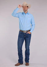 Load image into Gallery viewer, Stetson 2611 Fine Line (Blue) - Men's Western Shirt
