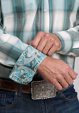 Load image into Gallery viewer, Stetson 2878 Bluebird Dobby (Blue) - Men's Western Shirt
