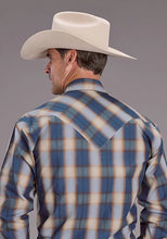Load image into Gallery viewer, Stetson 2513 Ranch Plaid (Blue) - Men's Western Shirt
