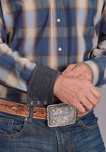 Load image into Gallery viewer, Stetson 2513 Ranch Plaid (Blue) - Men's Western Shirt
