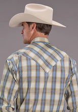 Load image into Gallery viewer, Stetson 2514 Cinnabar Plaid (Blue) - Men's Western Shirt
