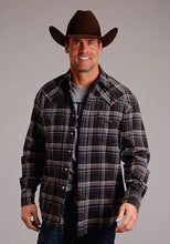 Load image into Gallery viewer, Stetson 1808 Plaid Flannel (Brown) - Men's Western Shirt
