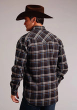 Load image into Gallery viewer, Stetson 1808 Plaid Flannel (Brown) - Men's Western Shirt

