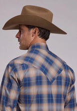 Load image into Gallery viewer, Stetson 3061 Sundown Dobby (Blue) - Men's Western Shirt
