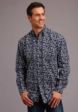 Load image into Gallery viewer, Stetson Frontier Floral (Blue) - Men's Western Shirt
