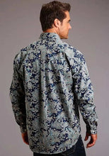 Load image into Gallery viewer, Stetson Deep Marine (Blue) - Men's Western Shirt
