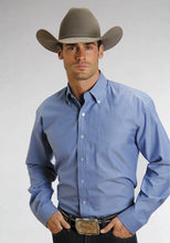 Load image into Gallery viewer, Stetson 3868 Solid Oxford (Blue) - Men's Western Shirt
