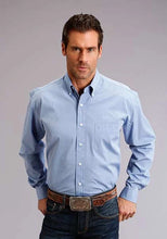 Load image into Gallery viewer, Stetson 5661 End On End (Blue) - Men's Western Shirt
