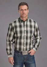 Load image into Gallery viewer, Stetson 02228 Coal Ombre (Black) - Men's Western Shirt
