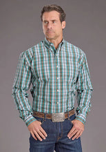 Load image into Gallery viewer, Stetson 2397 Vintage Plaid (Green) - Men's Western Shirt
