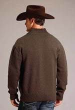 Load image into Gallery viewer, Stetson Ombre Boarder (Brown) - Men's Wool Blended Sweater
