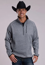 Load image into Gallery viewer, Stetson 3233 Bonded Knit (Navy) - Men's Quarter Zip Sweater
