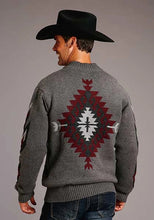 Load image into Gallery viewer, Stetson 00907 Heathered Aztec (Grey) - Men's Sweater
