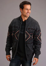 Load image into Gallery viewer, Stetson 1343 Horizontal Aztec (Grey) - Men's Sweater
