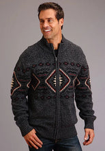 Load image into Gallery viewer, Stetson 1343 Horizontal Aztec (Grey) - Men's Sweater
