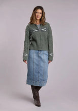 Load image into Gallery viewer, Stetson 3188 Aztec Cable (Green) - Women's Wool Sweater
