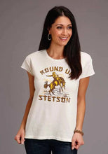 Load image into Gallery viewer, Stetson Round Up (White) - Women's Short Sleeve T-Shirt
