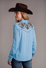 Load image into Gallery viewer, Stetson 1912 Crepe (Blue) - Women's Blouse
