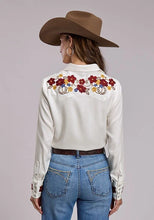 Load image into Gallery viewer, Stetson 3265 Flower Collar (White) - Women's Western Shirt
