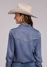 Load image into Gallery viewer, Stetson Tencel Denim (Blue) - Women's Western Shirt
