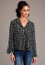 Load image into Gallery viewer, Stetson 1417 Southwestern Ditzy (Black) - Women's Blouse
