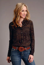 Load image into Gallery viewer, Stetson 1860 Bandana Print (Brown) - Women's Blouse
