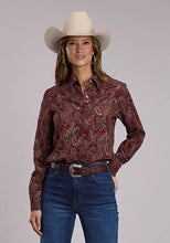 Load image into Gallery viewer, Stetson 3294 Rodeo Paisley (Wine) - Women's Western Shirt

