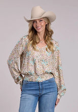 Load image into Gallery viewer, Stetson 2914 Prairie Floral (Cream) - Women's Blouse
