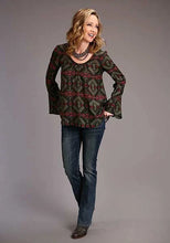 Load image into Gallery viewer, Stetson 00873 Blanket Print Peasant (Brown) - Women's Blouse
