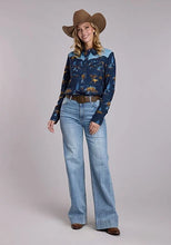 Load image into Gallery viewer, Stetson 3137 Ranch Life (Navy) - Women's Western Shirt
