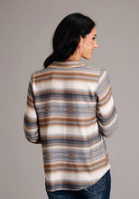 Load image into Gallery viewer, Stetson 1733 Desert Serape V-Neck (Brown) - Women's Blouse
