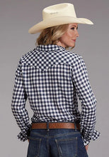 Load image into Gallery viewer, Stetson 00255 Double Sided Plaid (Navy) - Women's Blouse
